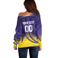 Custom Kolkata 2025 Cricket Knight Riders Off Shoulder Sweater Korbo Lorbo Jeetbo