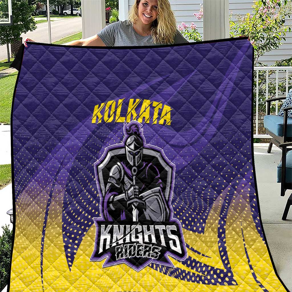 Kolkata 2025 Cricket Knight Riders Quilt Korbo Lorbo Jeetbo