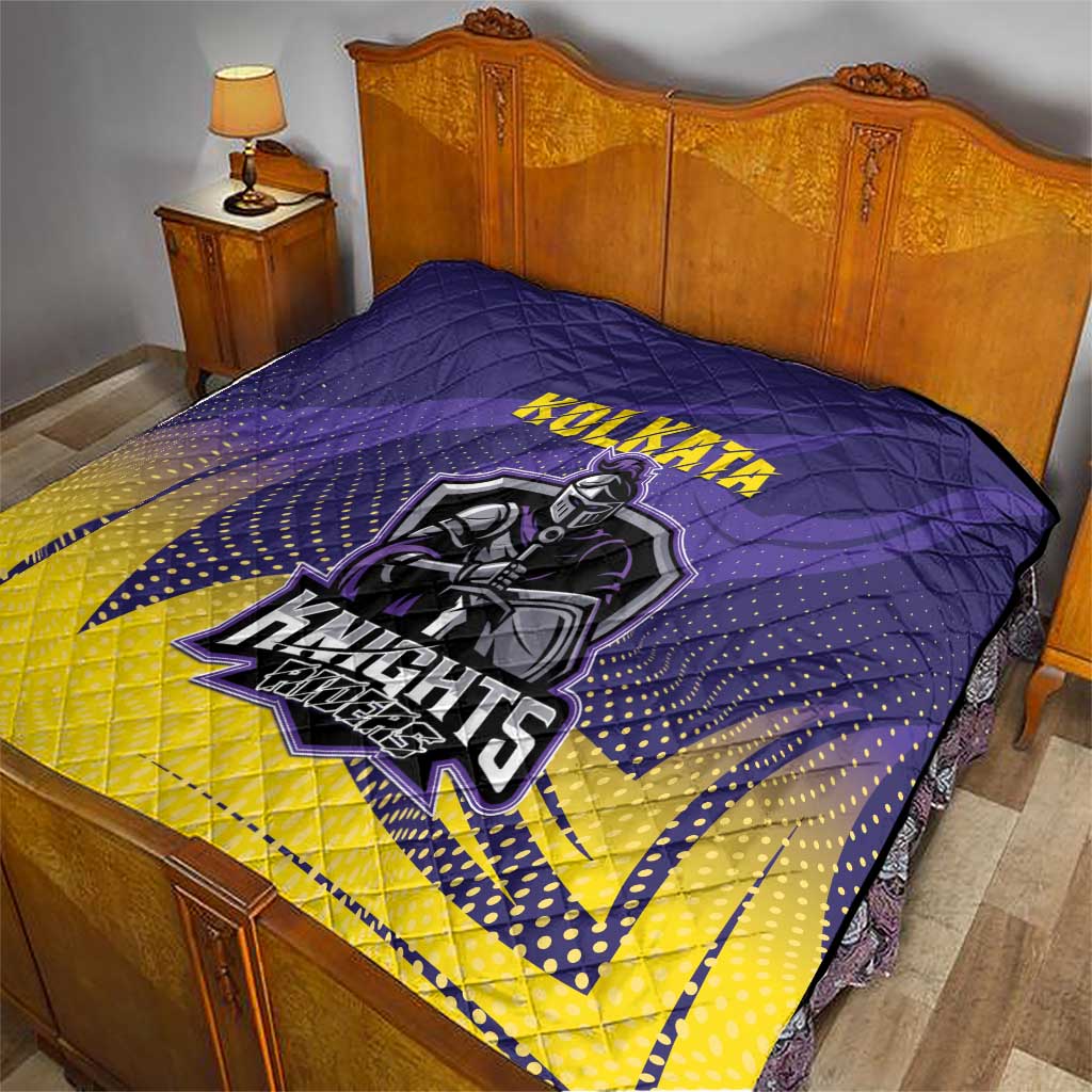 Kolkata 2025 Cricket Knight Riders Quilt Korbo Lorbo Jeetbo