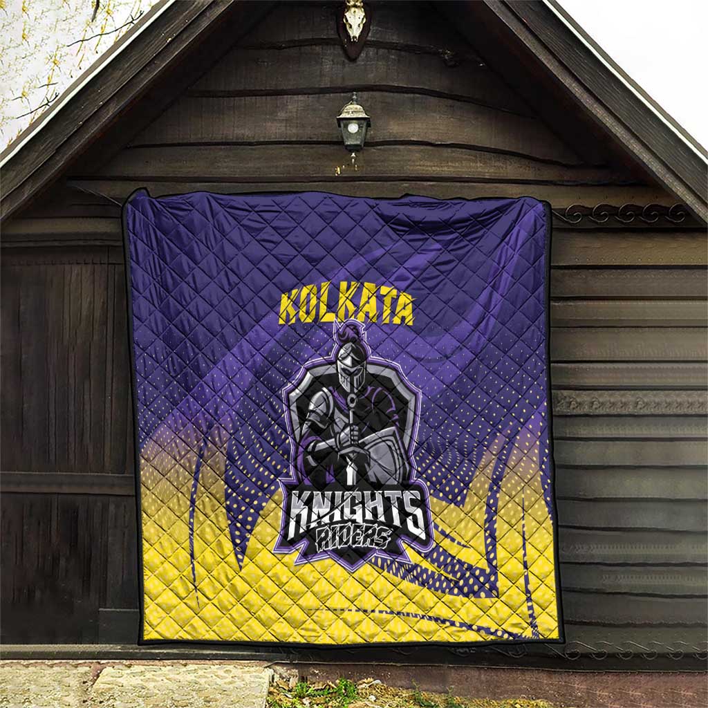 Kolkata 2025 Cricket Knight Riders Quilt Korbo Lorbo Jeetbo