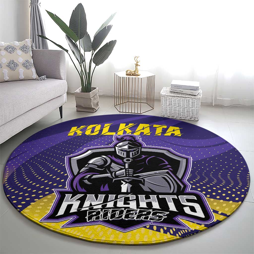 Kolkata 2025 Cricket Knight Riders Round Carpet Korbo Lorbo Jeetbo