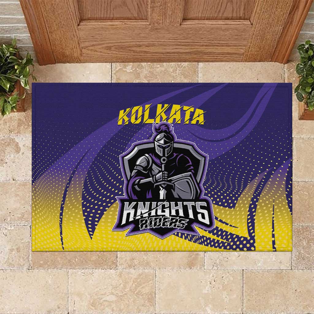 Kolkata 2025 Cricket Knight Riders Rubber Doormat Korbo Lorbo Jeetbo