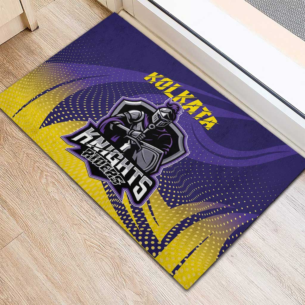 Kolkata 2025 Cricket Knight Riders Rubber Doormat Korbo Lorbo Jeetbo