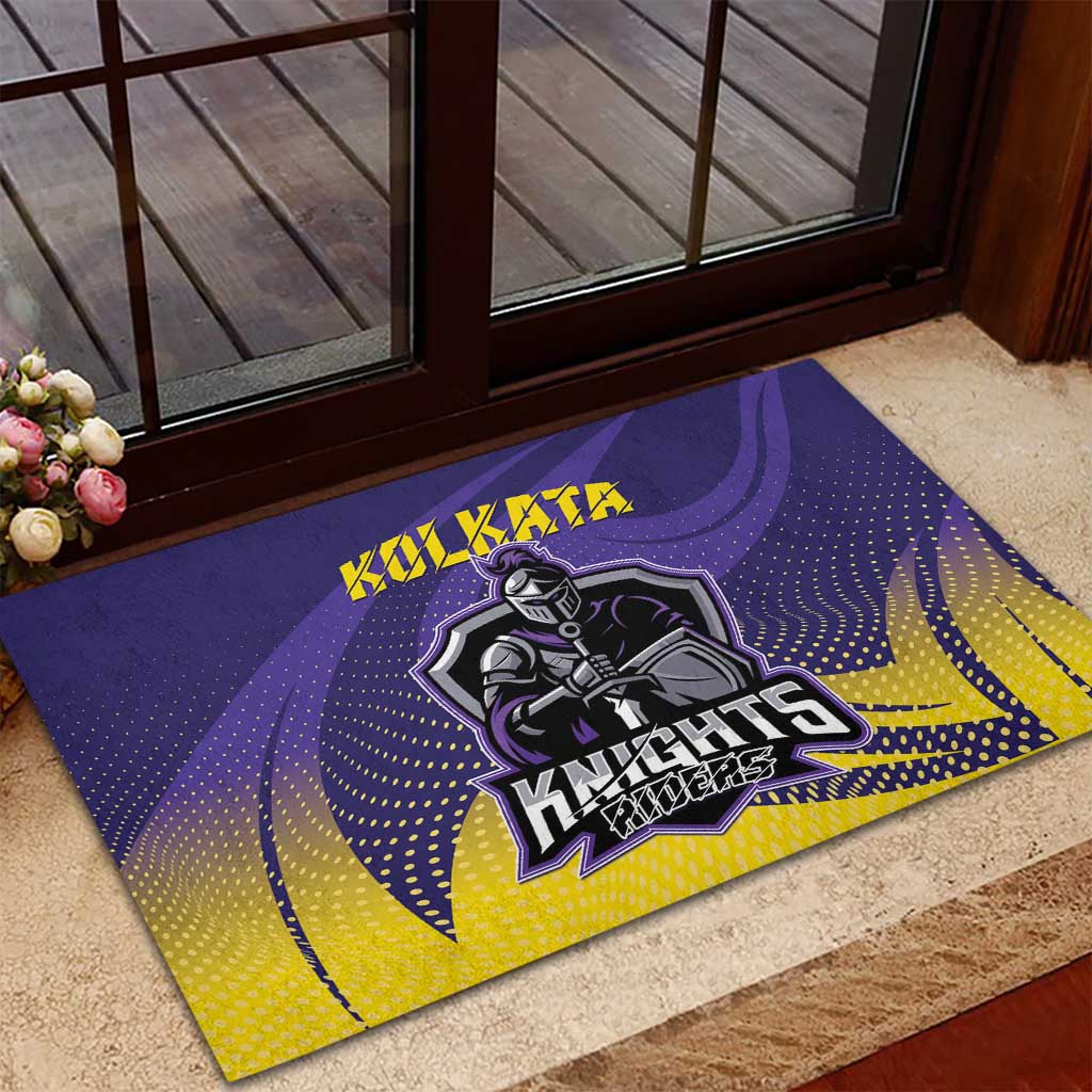 Kolkata 2025 Cricket Knight Riders Rubber Doormat Korbo Lorbo Jeetbo