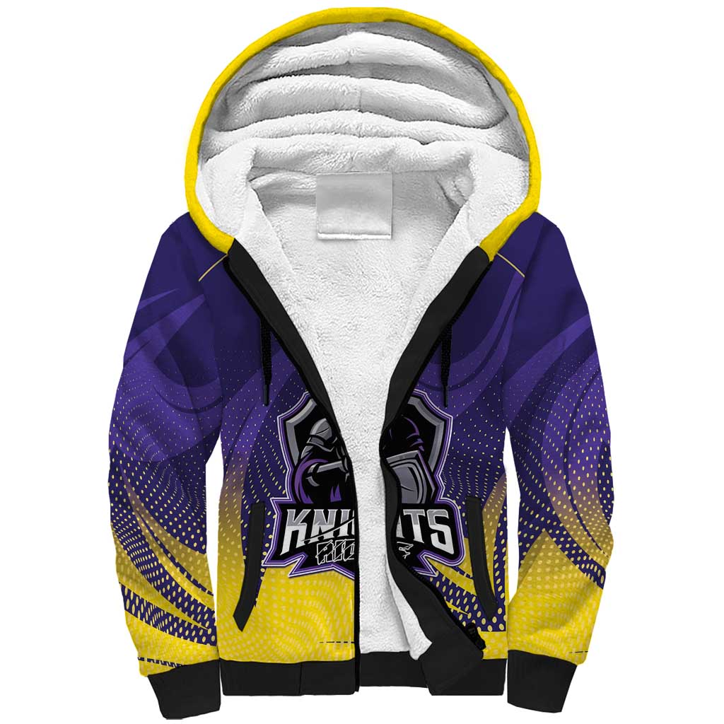 Custom Kolkata 2025 Cricket Knight Riders Sherpa Hoodie Korbo Lorbo Jeetbo