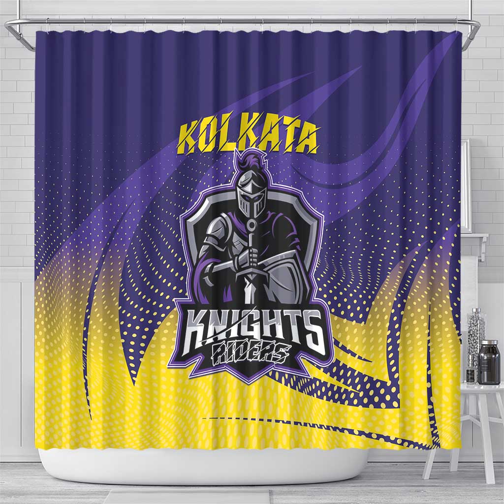 Kolkata 2025 Cricket Knight Riders Shower Curtain Korbo Lorbo Jeetbo