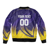 Custom Kolkata 2025 Cricket Knight Riders Sleeve Zip Bomber Jacket Korbo Lorbo Jeetbo