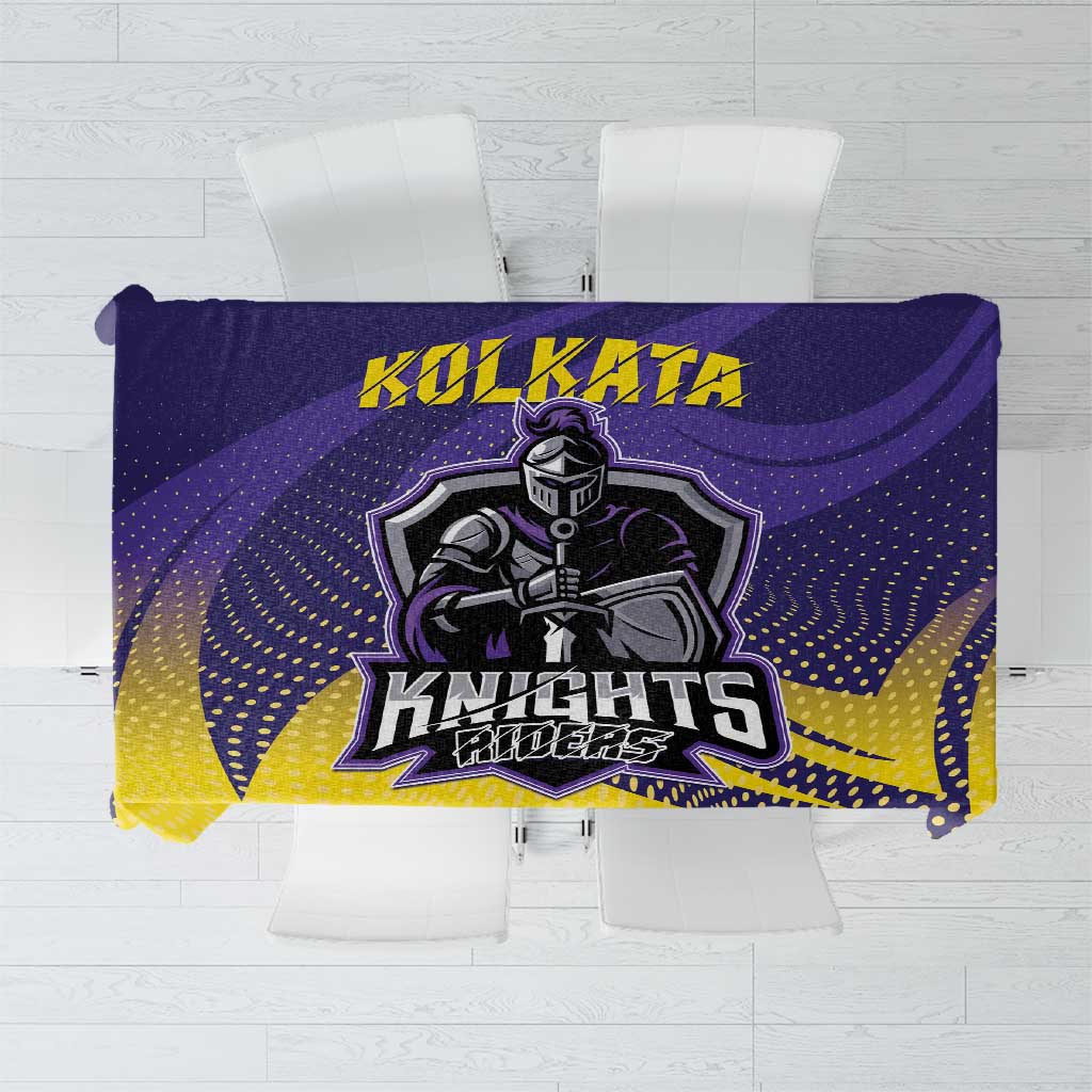 Kolkata 2025 Cricket Knight Riders Tablecloth Korbo Lorbo Jeetbo