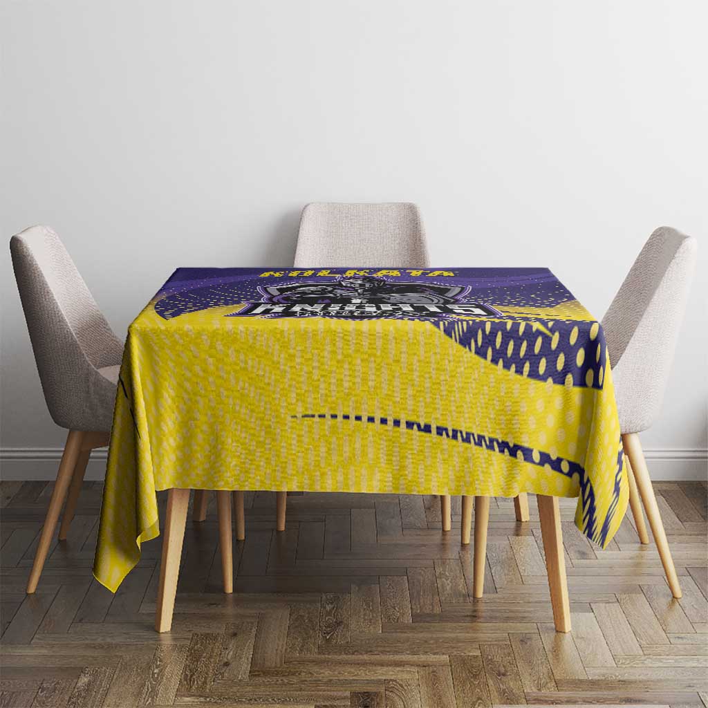 Kolkata 2025 Cricket Knight Riders Tablecloth Korbo Lorbo Jeetbo