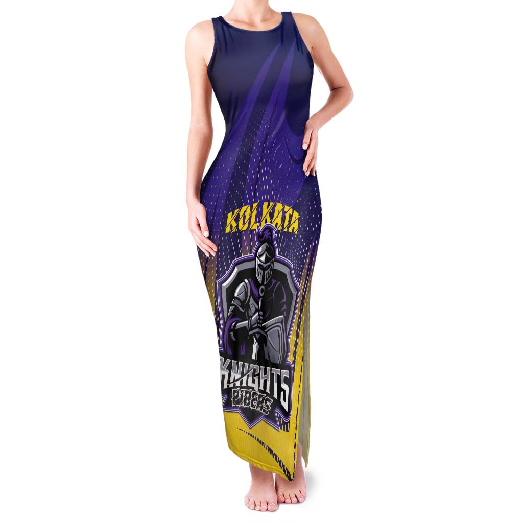 Custom Kolkata 2025 Cricket Knight Riders Tank Maxi Dress Korbo Lorbo Jeetbo