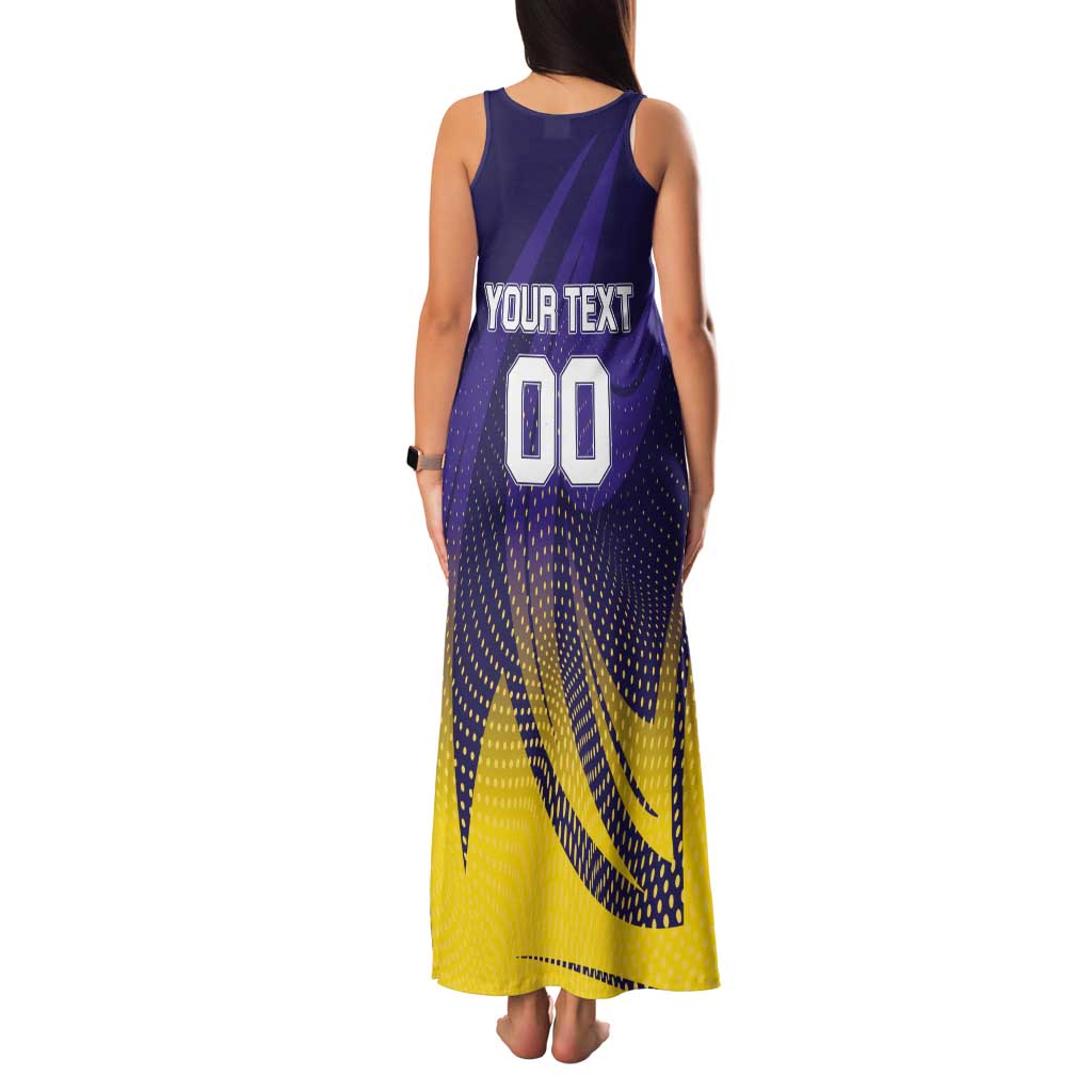 Custom Kolkata 2025 Cricket Knight Riders Tank Maxi Dress Korbo Lorbo Jeetbo