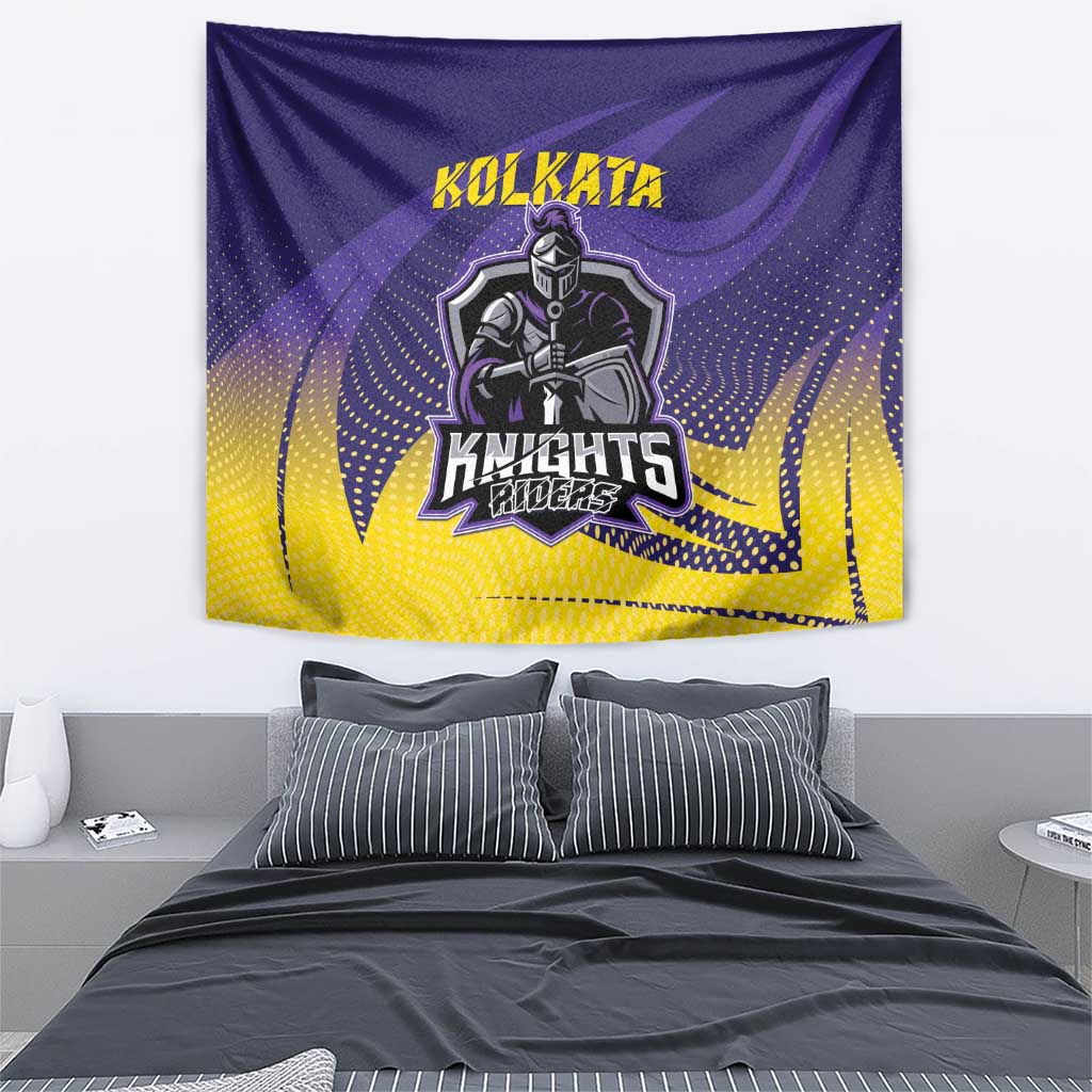Kolkata 2025 Cricket Knight Riders Tapestry Korbo Lorbo Jeetbo