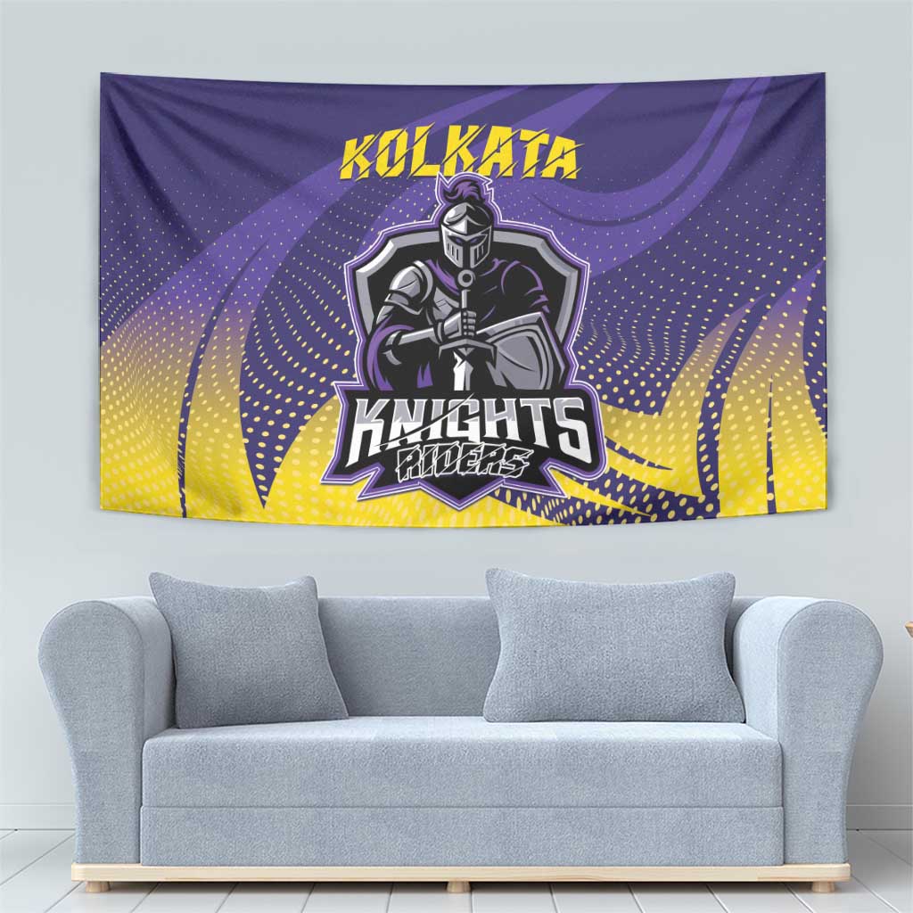 Kolkata 2025 Cricket Knight Riders Tapestry Korbo Lorbo Jeetbo