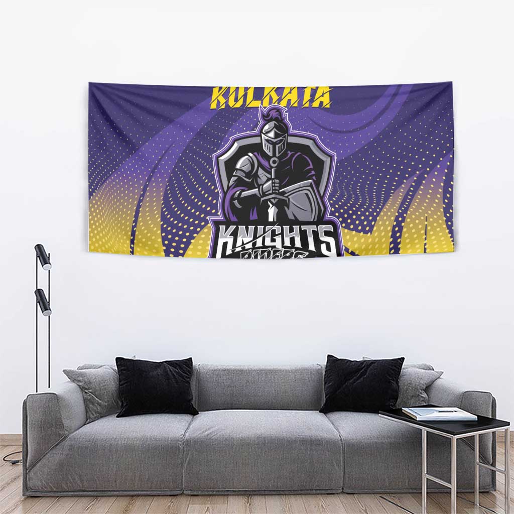 Kolkata 2025 Cricket Knight Riders Tapestry Korbo Lorbo Jeetbo