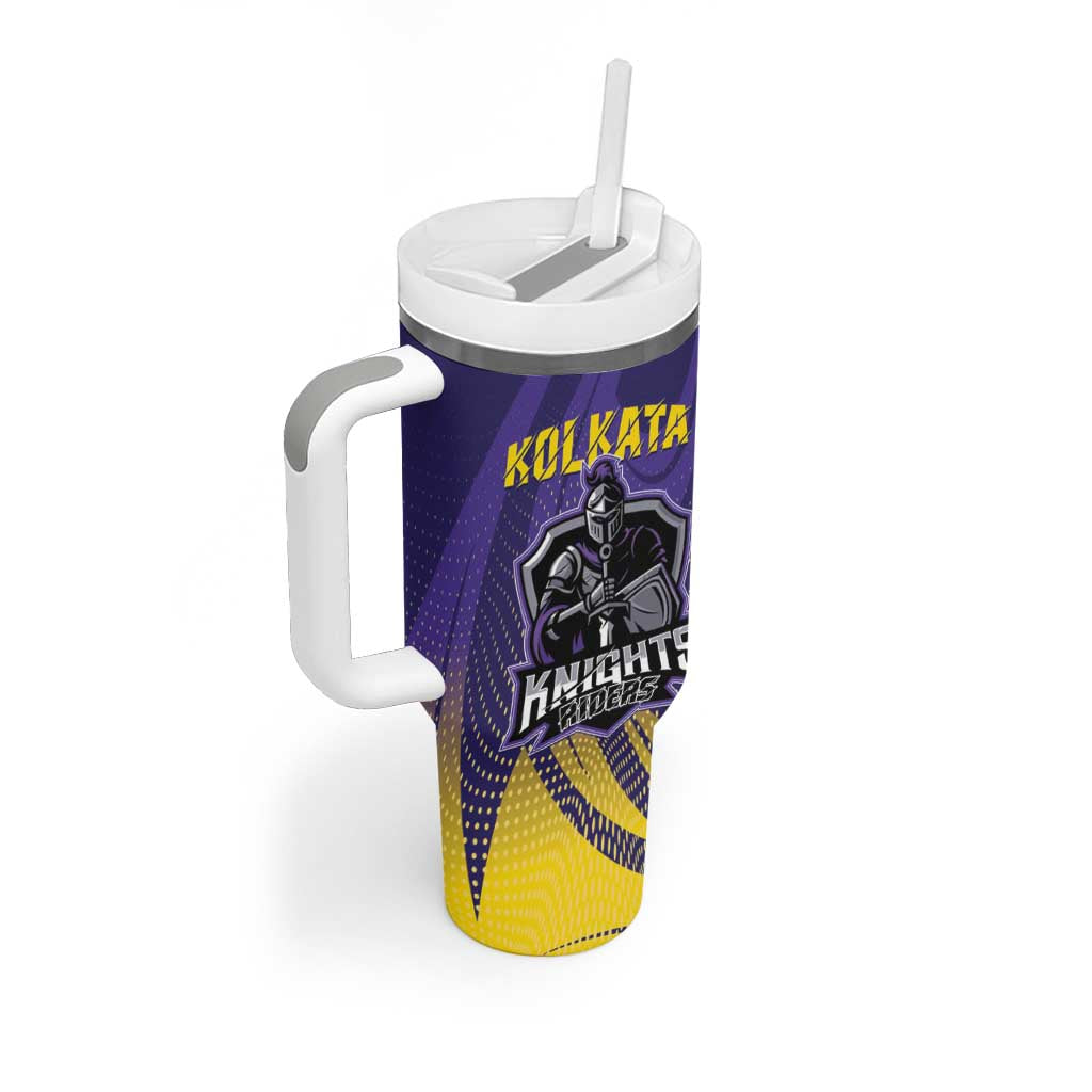 Custom Kolkata 2025 Cricket Knight Riders Tumbler With Handle Korbo Lorbo Jeetbo