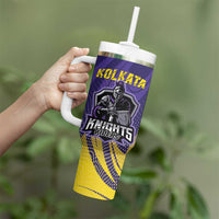 Custom Kolkata 2025 Cricket Knight Riders Tumbler With Handle Korbo Lorbo Jeetbo