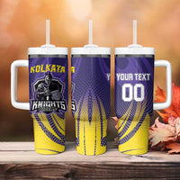 Custom Kolkata 2025 Cricket Knight Riders Tumbler With Handle Korbo Lorbo Jeetbo