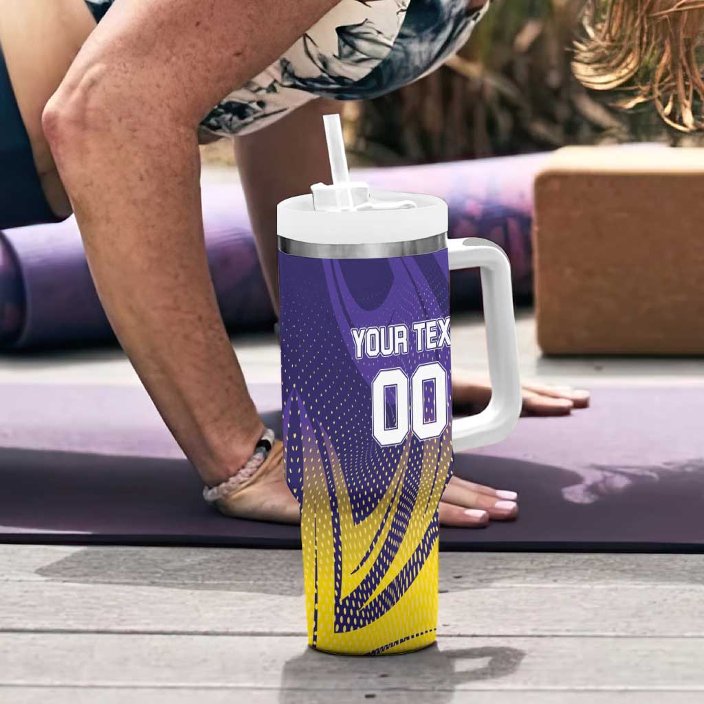 Custom Kolkata 2025 Cricket Knight Riders Tumbler With Handle Korbo Lorbo Jeetbo