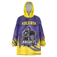 Custom Kolkata 2025 Cricket Knight Riders Wearable Blanket Hoodie Korbo Lorbo Jeetbo