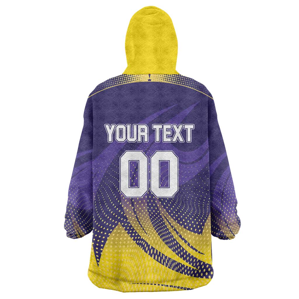 Custom Kolkata 2025 Cricket Knight Riders Wearable Blanket Hoodie Korbo Lorbo Jeetbo