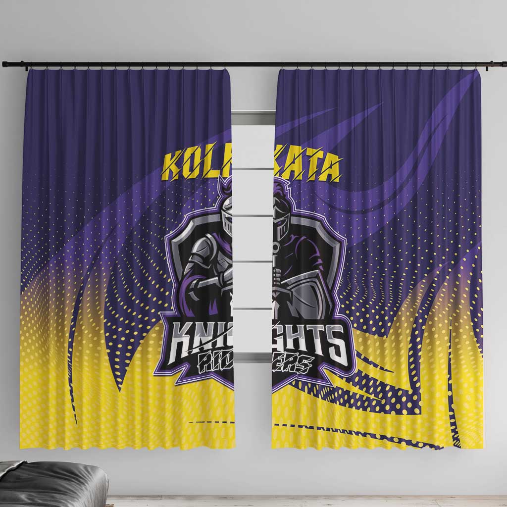 Kolkata 2025 Cricket Knight Riders Window Curtain Korbo Lorbo Jeetbo