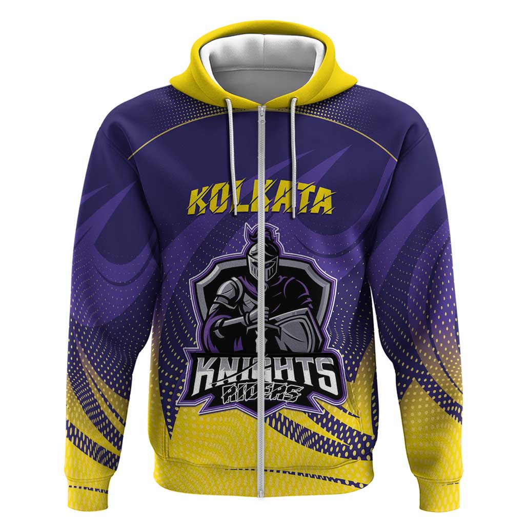 Custom Kolkata 2025 Cricket Knight Riders Zip Hoodie Korbo Lorbo Jeetbo