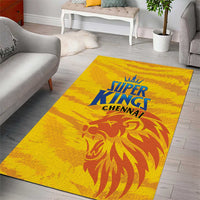Chennai 2025 Cricket Super Kings Area Rug Yellow Army Lions Champion