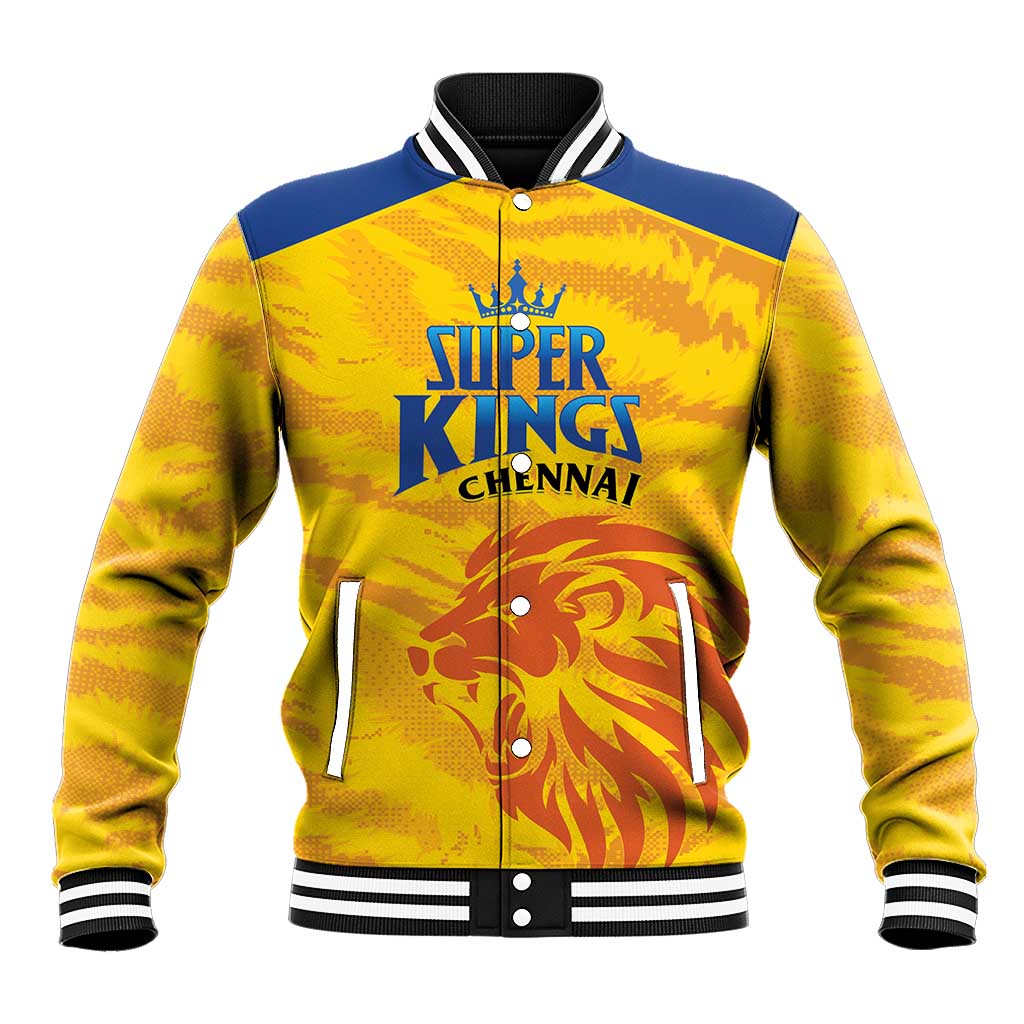 Custom Chennai 2025 Cricket Super Kings Baseball Jacket Yellow Army Lions Champion