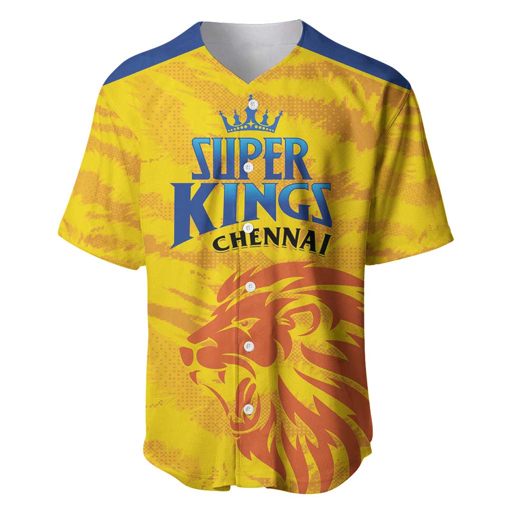 Custom Chennai 2025 Cricket Super Kings Baseball Jersey Yellow Army Lions Champion