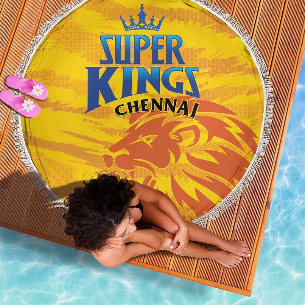 Chennai 2025 Cricket Super Kings Beach Blanket Yellow Army Lions Champion