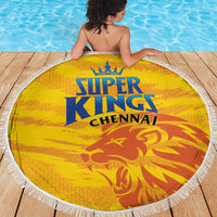 Chennai 2025 Cricket Super Kings Beach Blanket Yellow Army Lions Champion