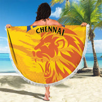 Chennai 2025 Cricket Super Kings Beach Blanket Yellow Army Lions Champion