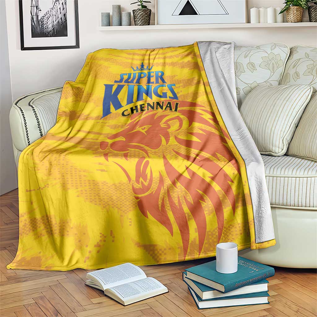 Chennai 2025 Cricket Super Kings Blanket Yellow Army Lions Champion