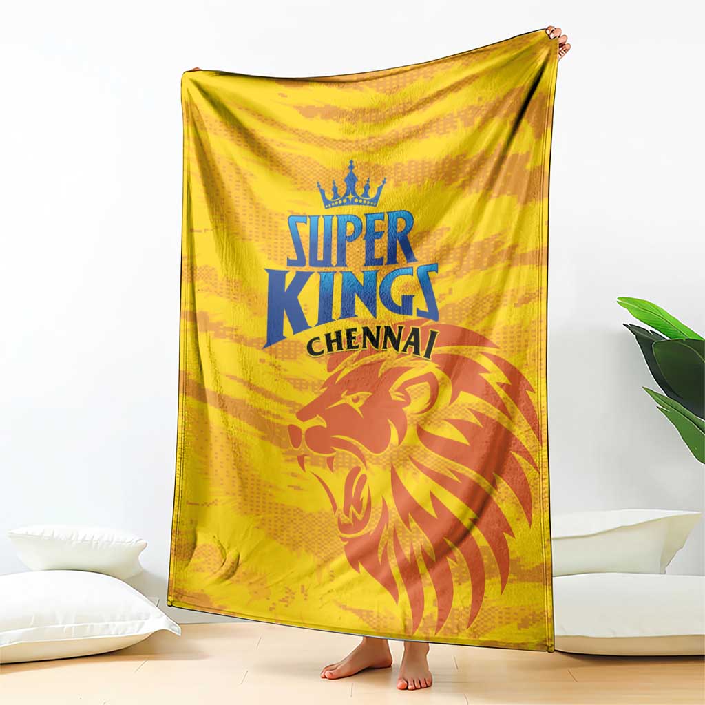 Chennai 2025 Cricket Super Kings Blanket Yellow Army Lions Champion