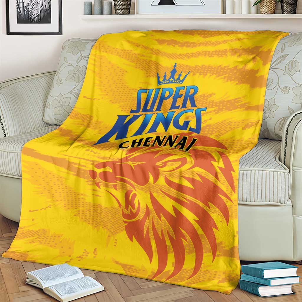 Chennai 2025 Cricket Super Kings Blanket Yellow Army Lions Champion
