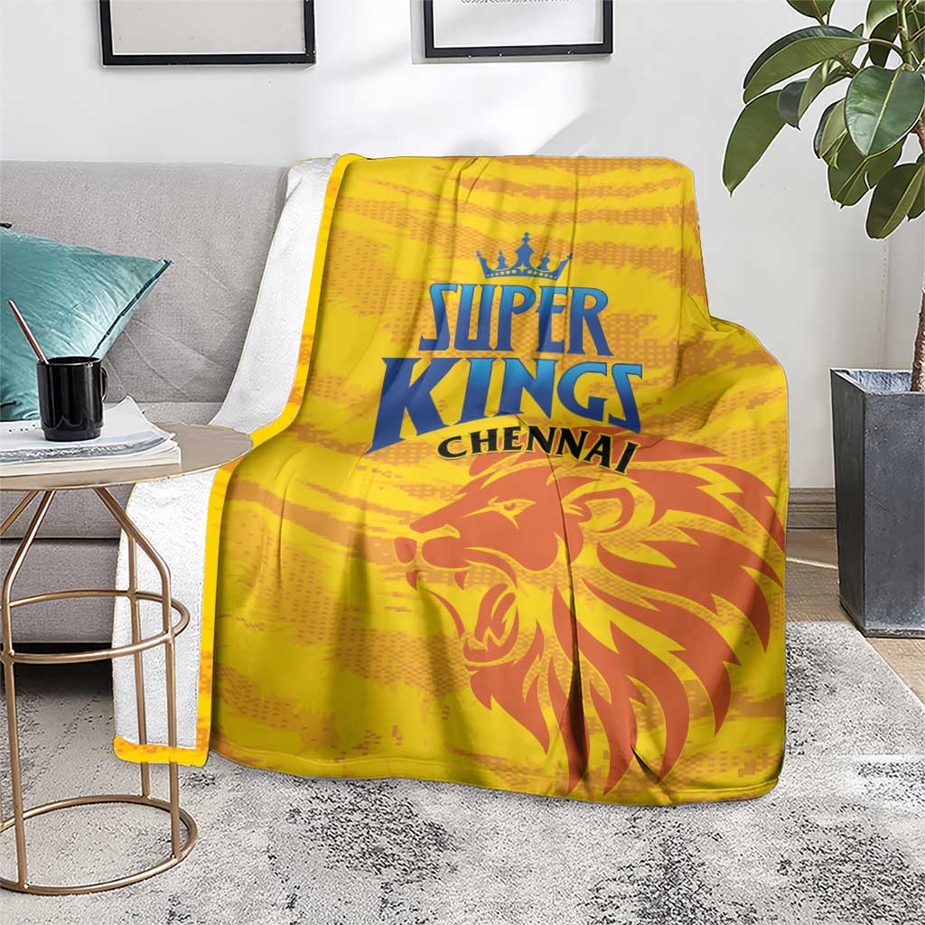 Chennai 2025 Cricket Super Kings Blanket Yellow Army Lions Champion