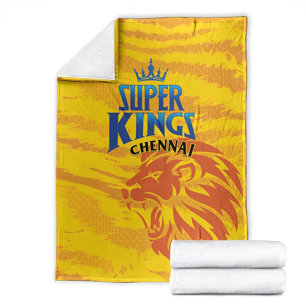 Chennai 2025 Cricket Super Kings Blanket Yellow Army Lions Champion