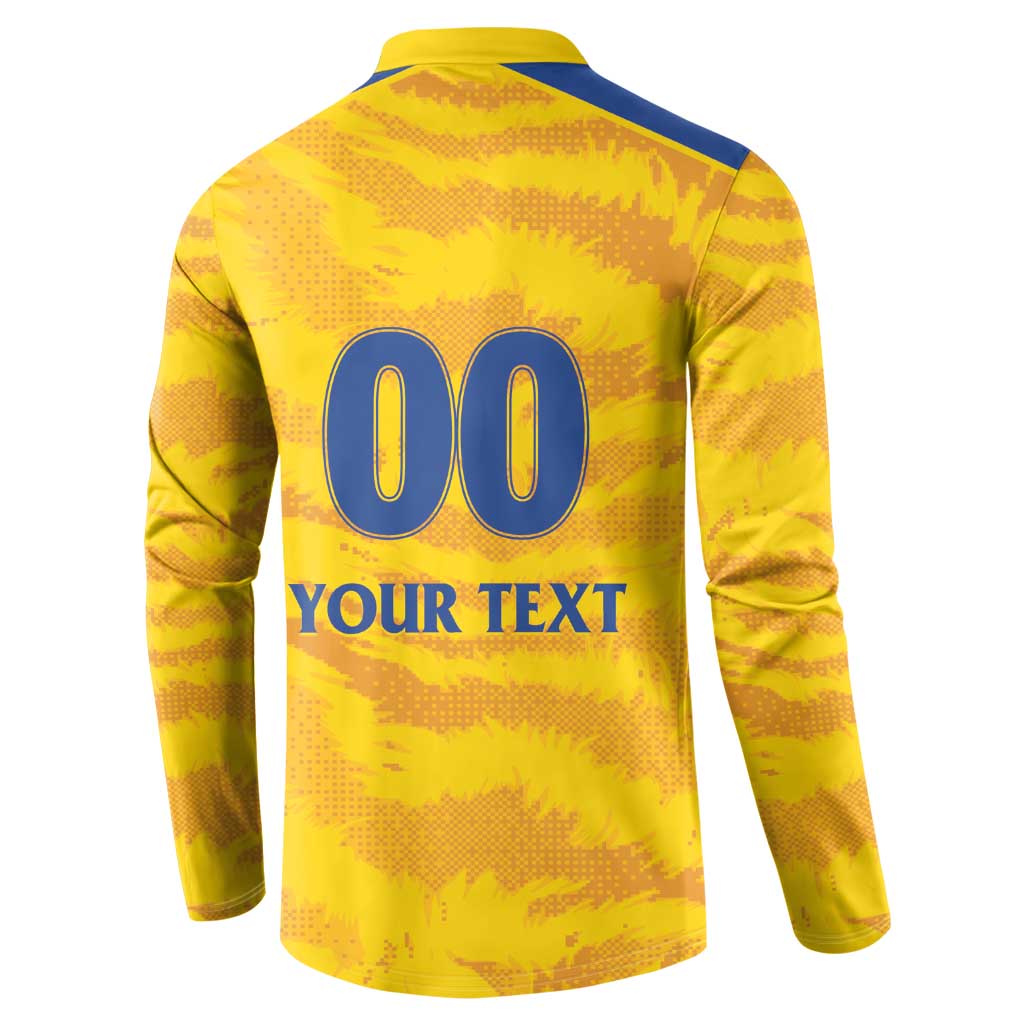 Custom Chennai 2025 Cricket Super Kings Button Sweatshirt Yellow Army Lions Champion