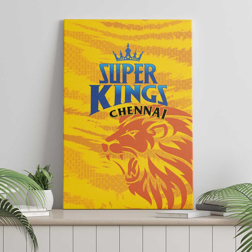 Chennai 2025 Cricket Super Kings Canvas Wall Art Yellow Army Lions Champion