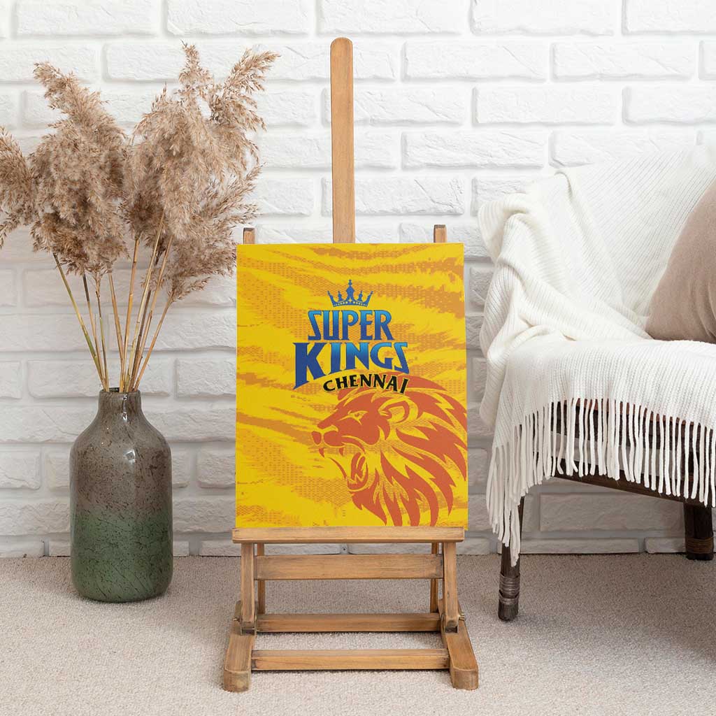 Chennai 2025 Cricket Super Kings Canvas Wall Art Yellow Army Lions Champion