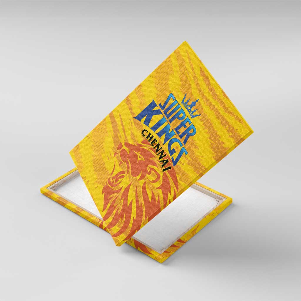 Chennai 2025 Cricket Super Kings Canvas Wall Art Yellow Army Lions Champion