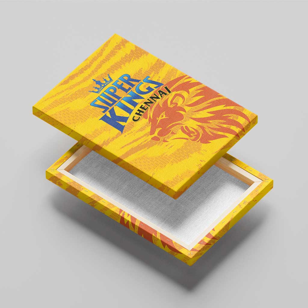 Chennai 2025 Cricket Super Kings Canvas Wall Art Yellow Army Lions Champion