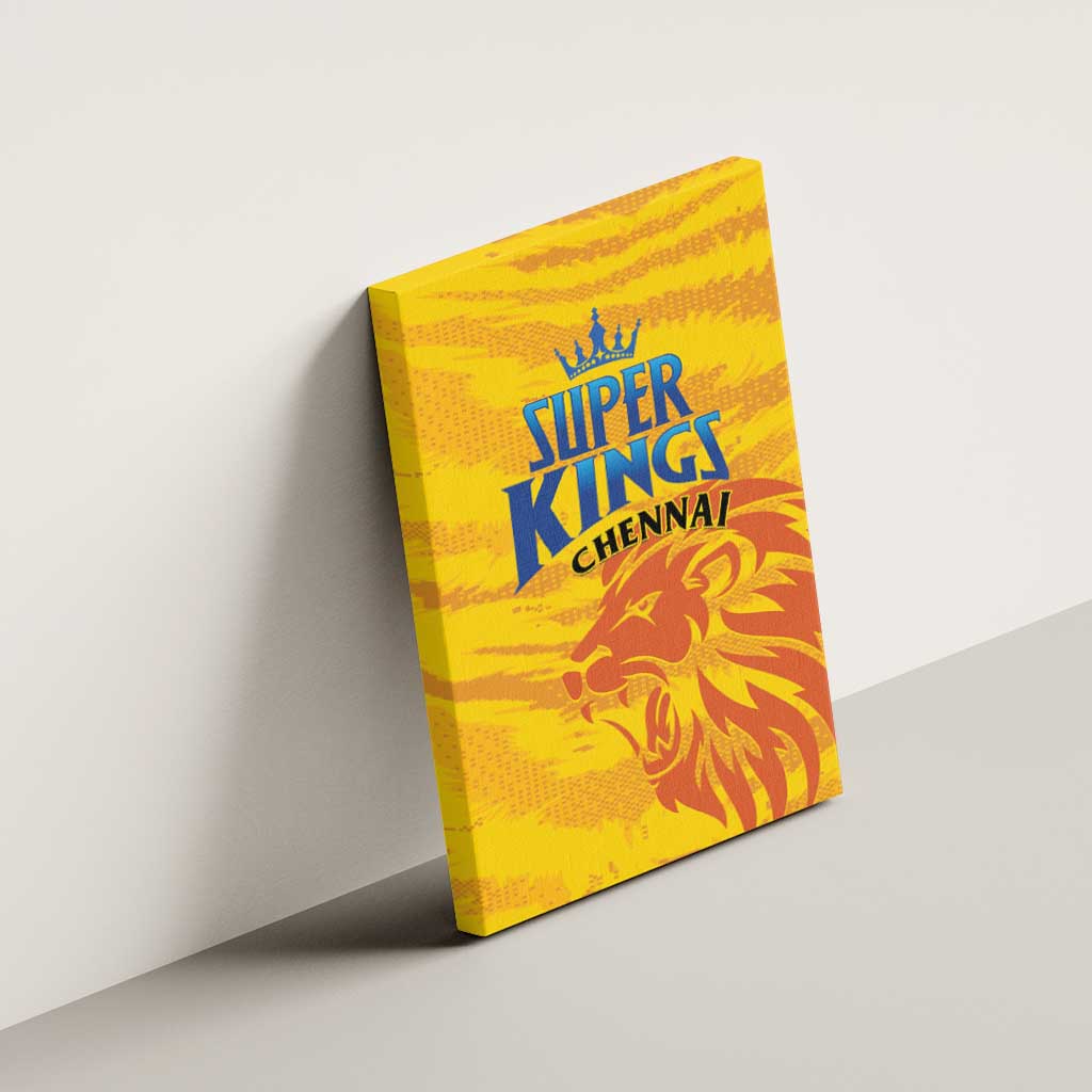 Chennai 2025 Cricket Super Kings Canvas Wall Art Yellow Army Lions Champion