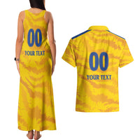 Custom Chennai 2025 Cricket Super Kings Couples Matching Tank Maxi Dress and Hawaiian Shirt Yellow Army Lions Champion