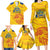 Custom Chennai 2025 Cricket Super Kings Family Matching Long Sleeve Bodycon Dress and Hawaiian Shirt Yellow Army Lions Champion