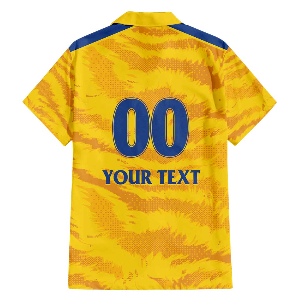 Custom Chennai 2025 Cricket Super Kings Family Matching Long Sleeve Bodycon Dress and Hawaiian Shirt Yellow Army Lions Champion