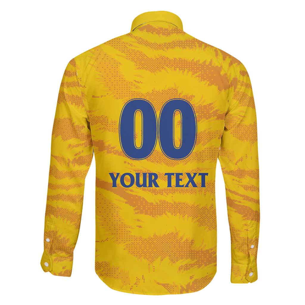 Custom Chennai 2025 Cricket Super Kings Family Matching Long Sleeve Bodycon Dress and Hawaiian Shirt Yellow Army Lions Champion