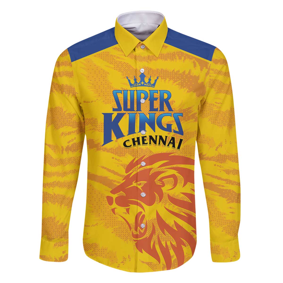 Custom Chennai 2025 Cricket Super Kings Family Matching Off The Shoulder Long Sleeve Dress and Hawaiian Shirt Yellow Army Lions Champion