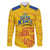 Custom Chennai 2025 Cricket Super Kings Family Matching Off Shoulder Short Dress and Hawaiian Shirt Yellow Army Lions Champion