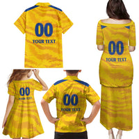 Custom Chennai 2025 Cricket Super Kings Family Matching Puletasi and Hawaiian Shirt Yellow Army Lions Champion